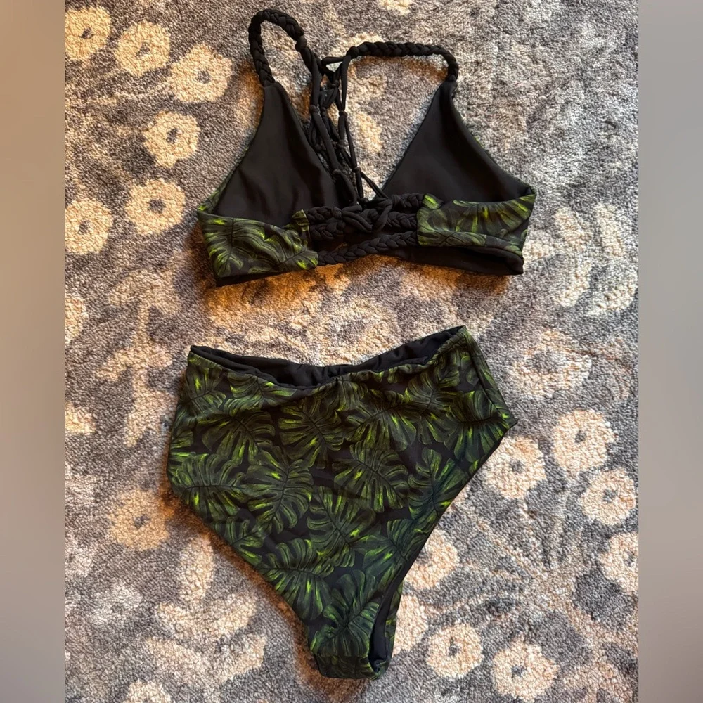 Pelican House Boutique Bikinis Leaf Print Bikini Set | Santa Cruz, California